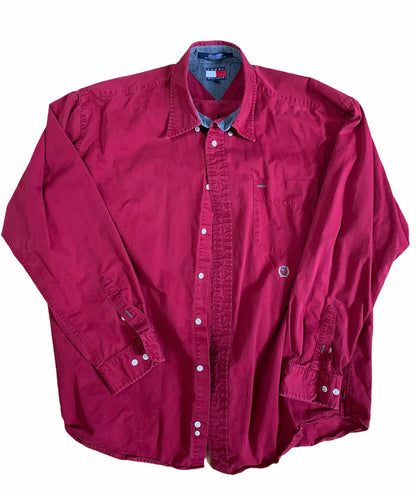 Tommy Hilfiger Vintage Red Button Down (XL)