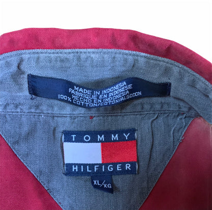 Tommy Hilfiger Vintage Red Button Down (XL)