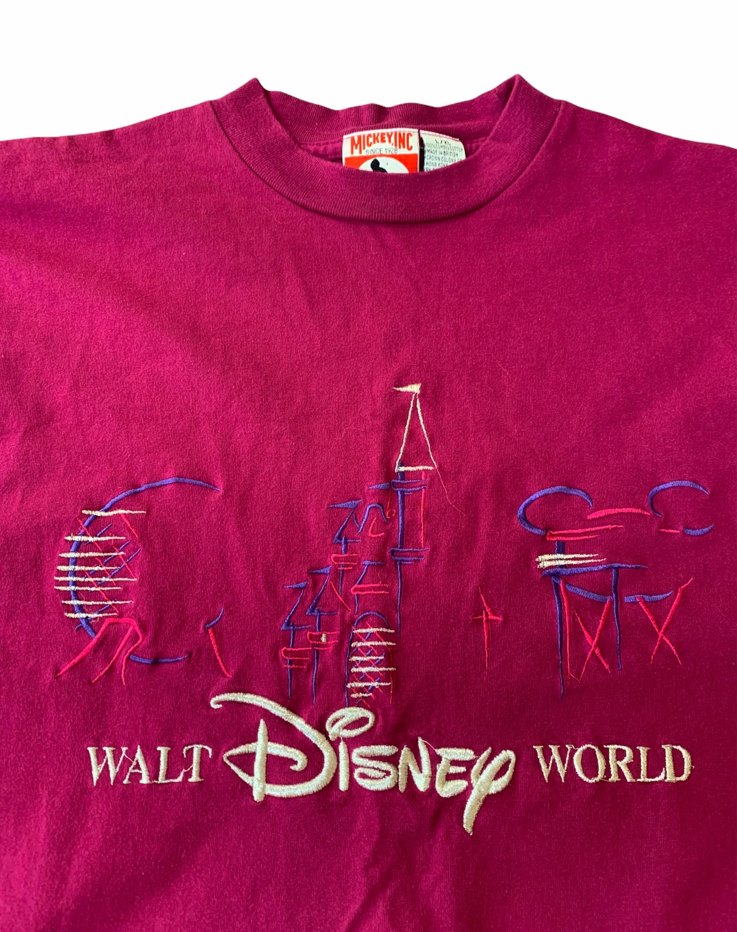 Mickey Inc. Disney World Embroidered Tee (L/XL)